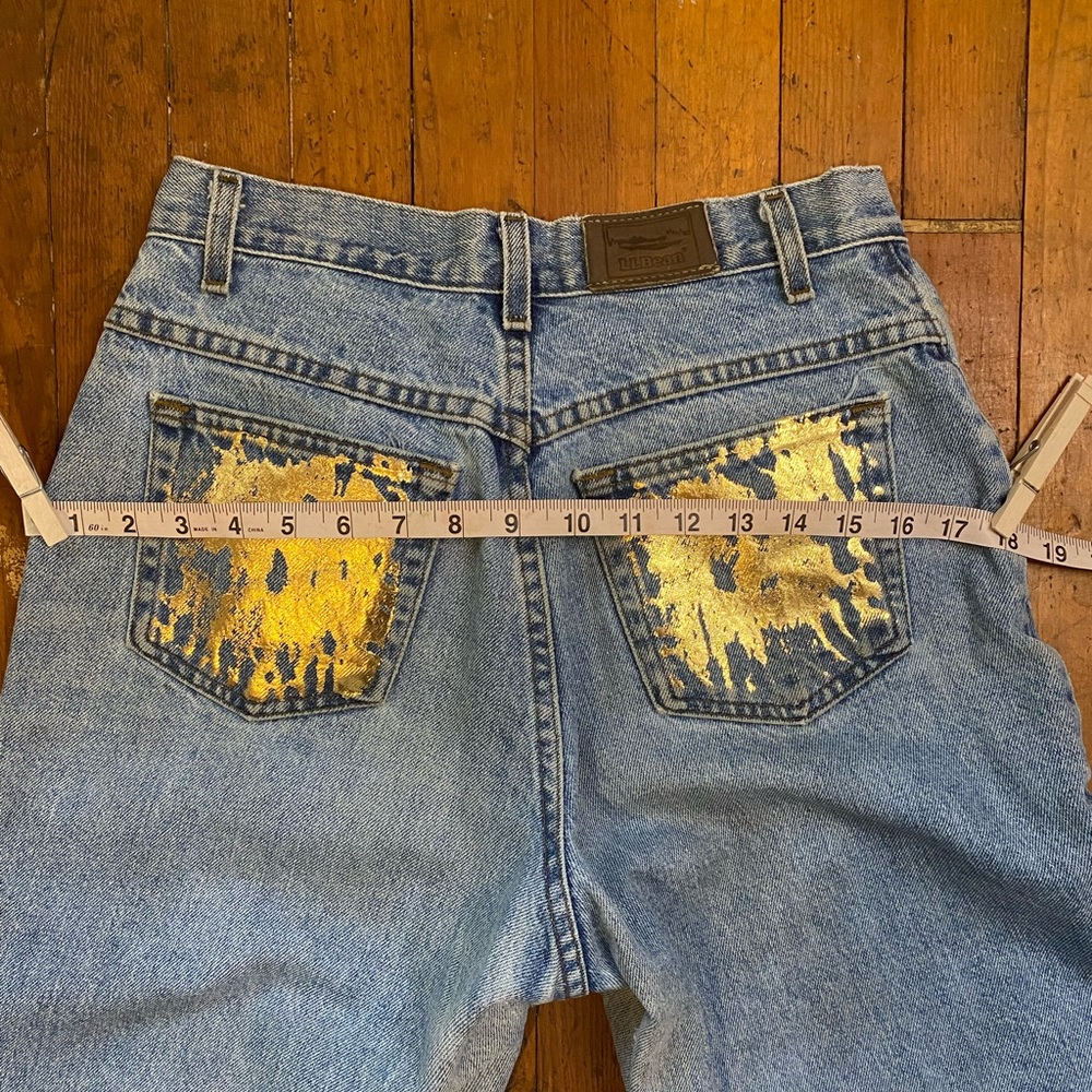 Distressed Metallic Coated Denim Jeans - Picture 8 of 8